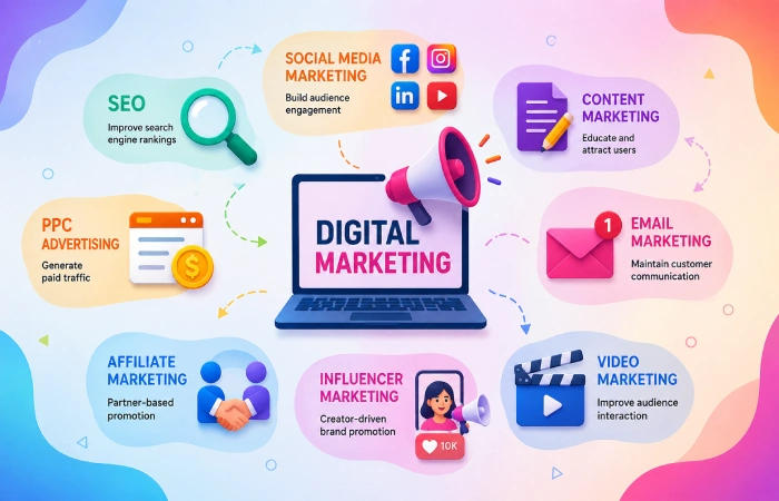 major types of digital marketing