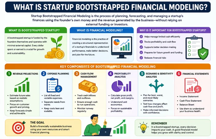 what is startup bootstrapped financial modeling 