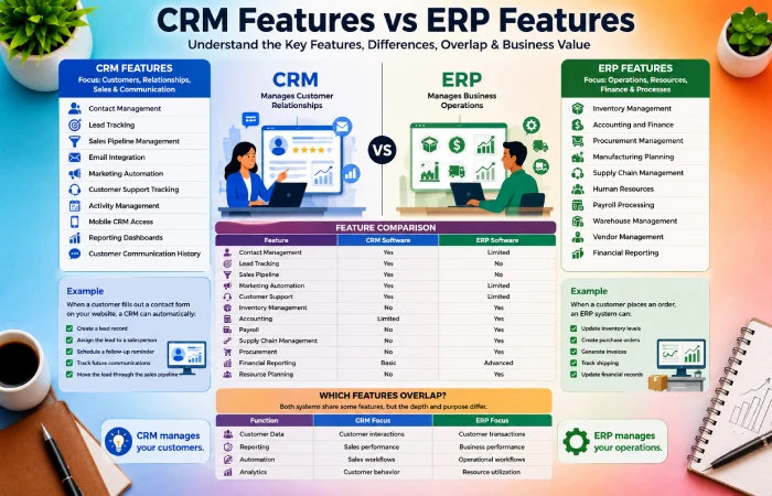 crm features vs erp features