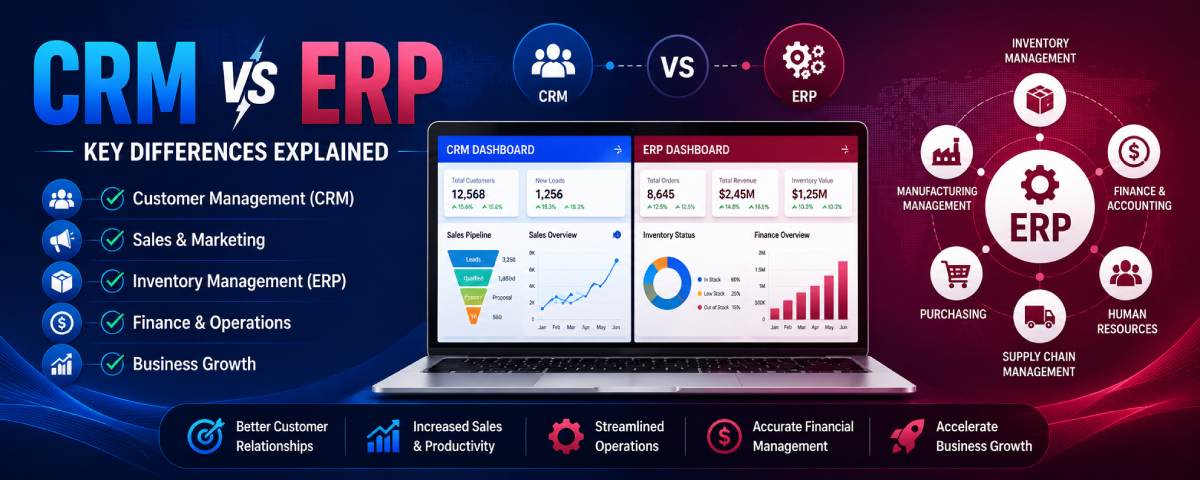 CRM Software vs ERP Software: Key Differences in 2026