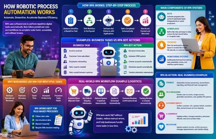 how robotic process automation works