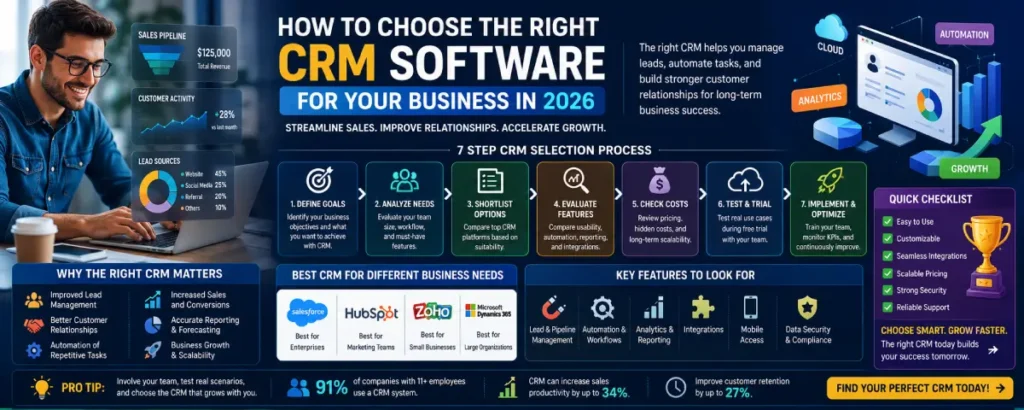 How to Choose the Right CRM Software in 2026 | Complete Step-by-Step Guide