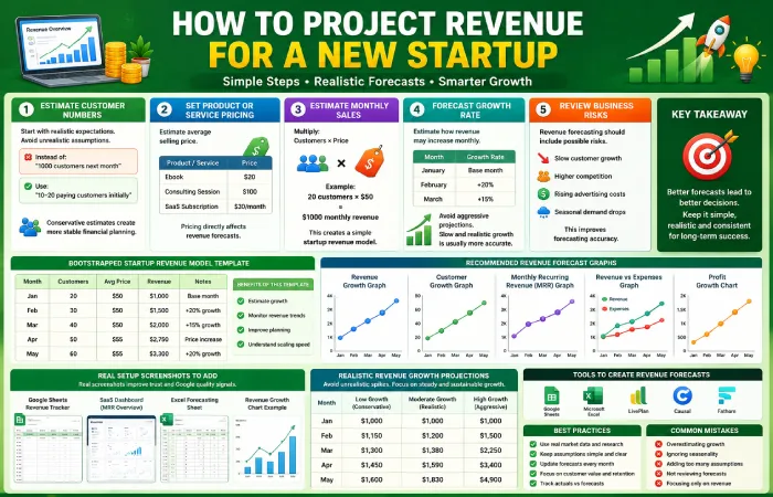 how to project revenue for a new startup