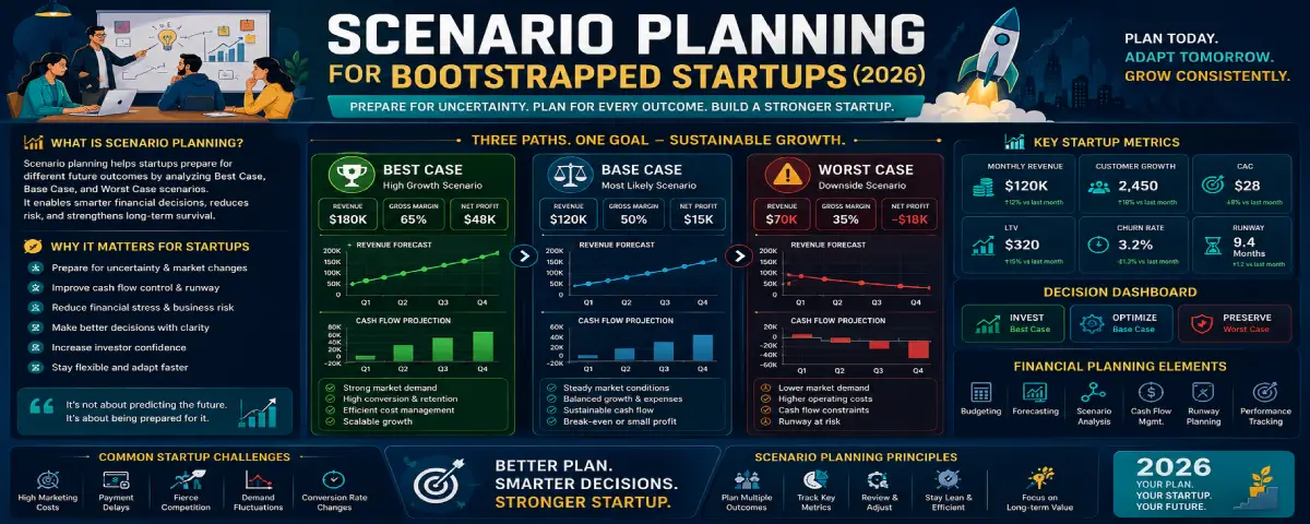 Scenario Planning for Bootstrapped Startups: A Complete Financial Modeling Guide for 2026