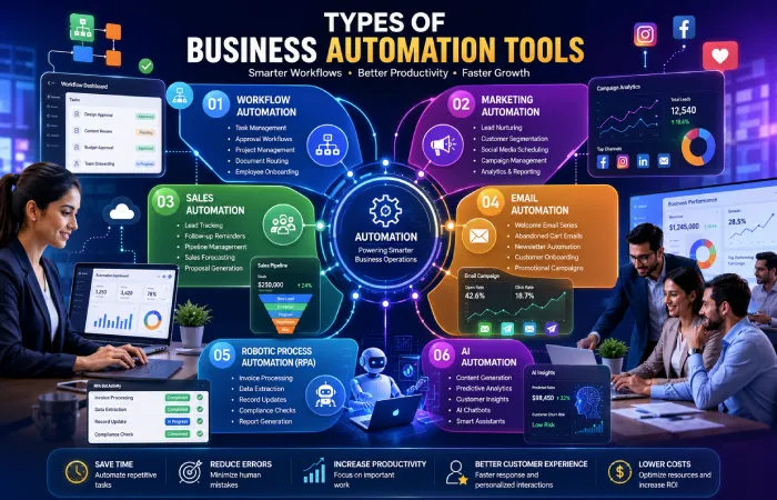types of business automation tools