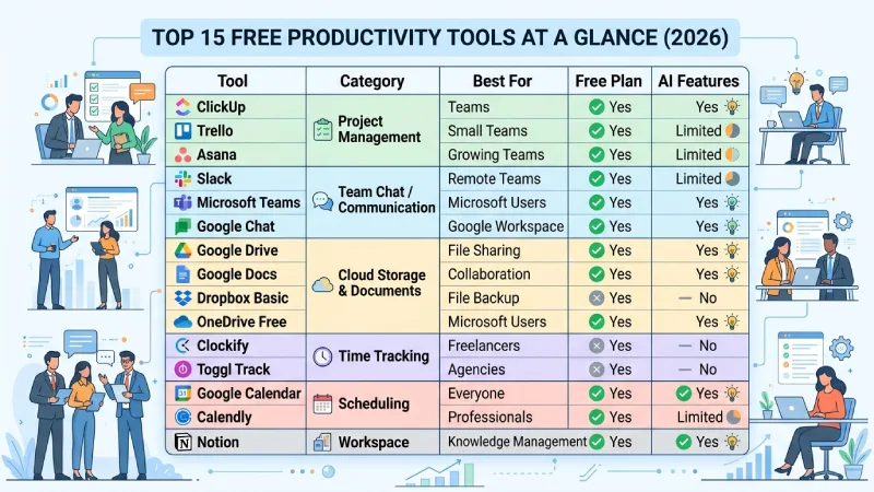 15 free productivity tools