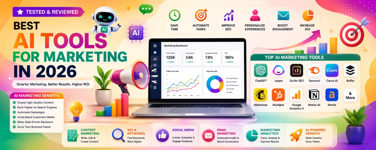 Best AI Tools for Marketing in 2026 (Tested & Reviewed)
