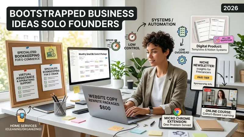 bootstrapped business ideas for solo founders