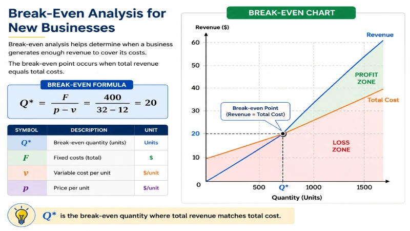 break-even analysis for new businesses