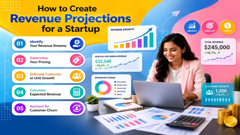 how to create revenue projections for a startup 