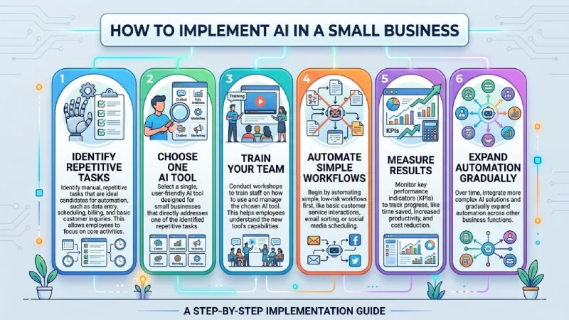 how to implement ai in a small business