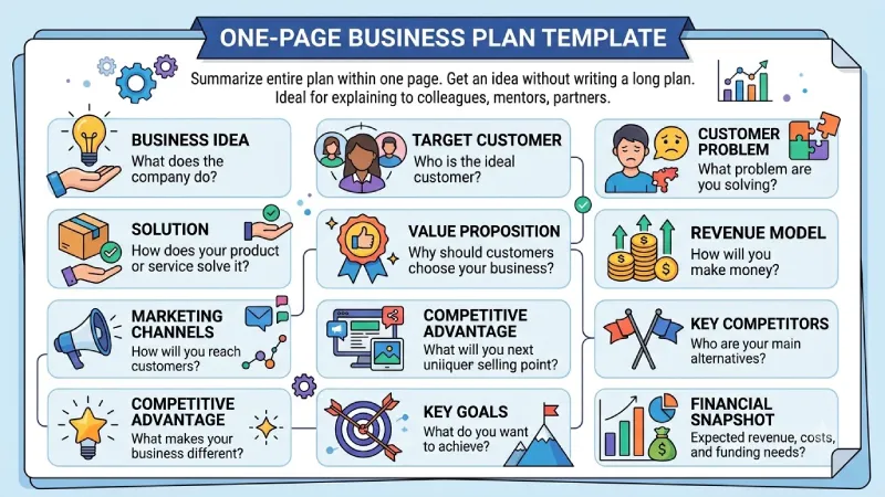 one-page business plan template 