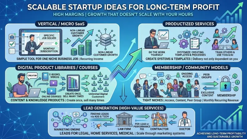 scalable startup ideas for long-term profit
