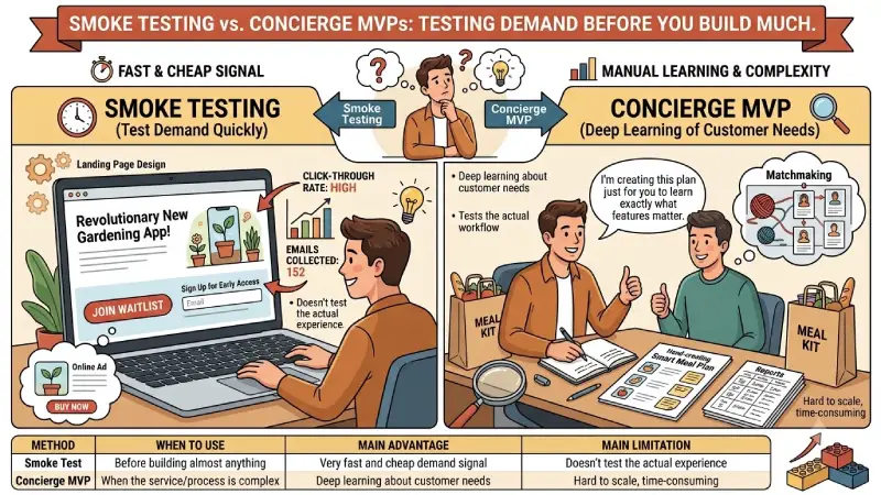 smoke testing and concierge mvps 