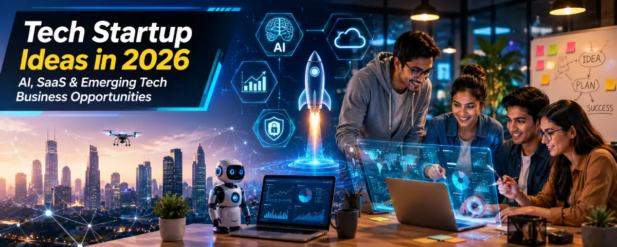 Tech Startup Ideas in 2026: AI, SaaS, and Emerging Tech Business Opportunities
