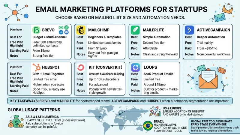 email marketing platforms for startups