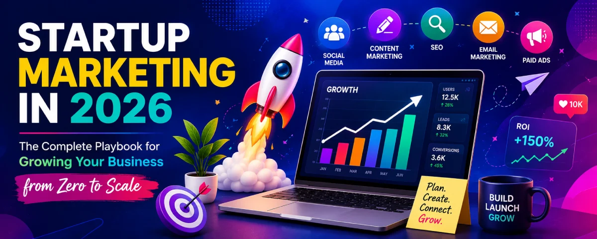 Startup Marketing in 2026: The Complete Playbook for Growing Your Business from Zero to Scale