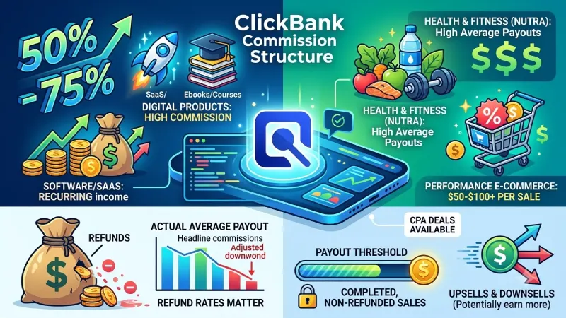 clickbank commission structure