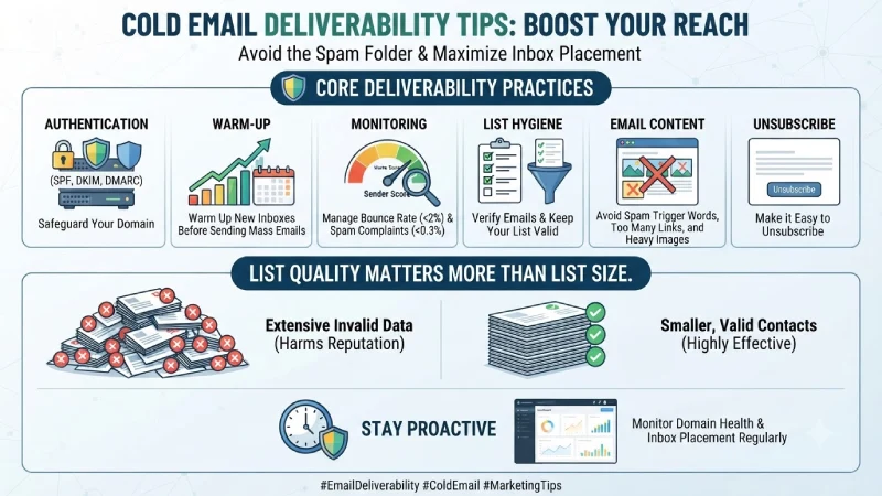 cold email deliverability tips