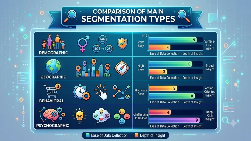 comparison of main segmentation types