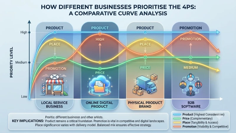 how different businesses prioritise the 4ps