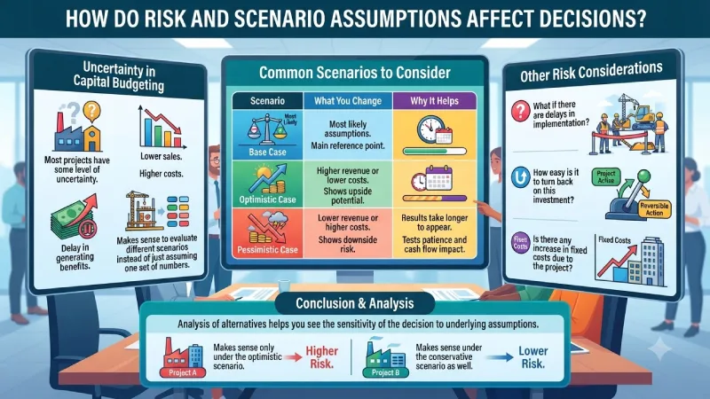 how do risk and scenario assumptions affect decisions

