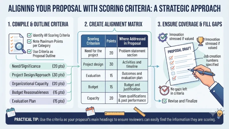 how do you align the proposal with scoring criteria?