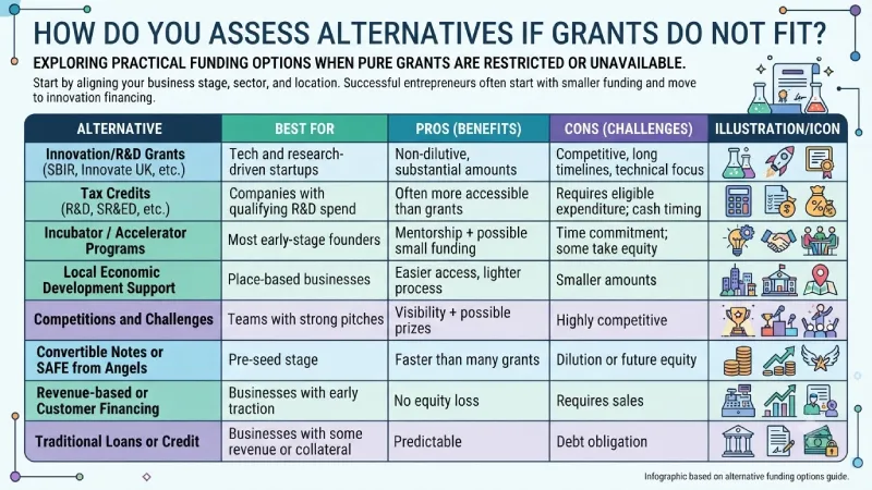 how do you assess alternatives if grants do not fit?