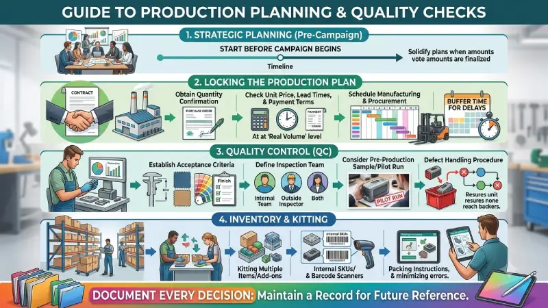 how do you plan production and quality checks