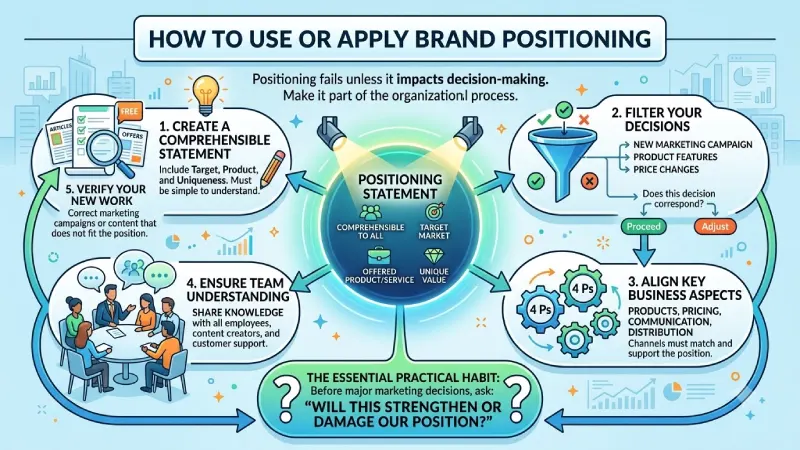how to use or apply brand positioning