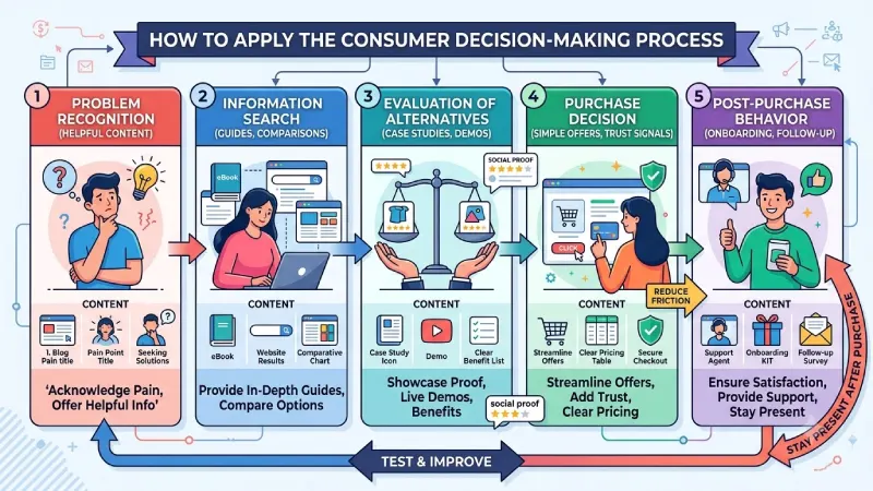 how to use or apply consumer decision-making process