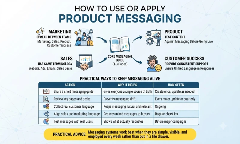 how to use or apply product messaging