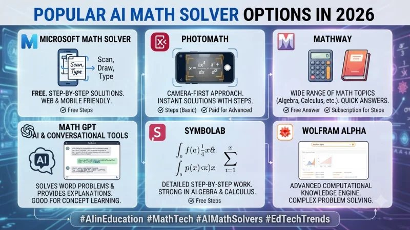 popular ai math solver options in 2026