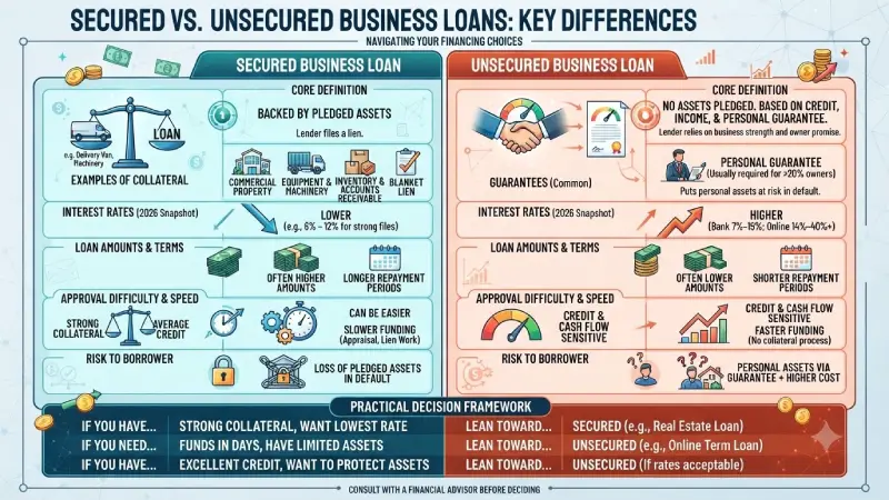 secured vs unsecured business loans