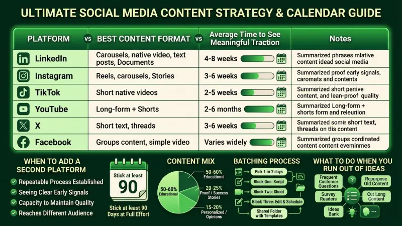 social media content calendar 