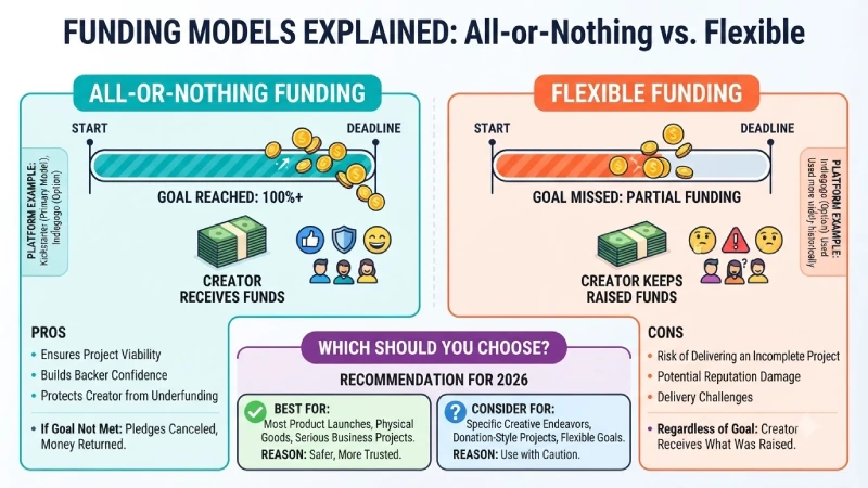 what do all-or-nothing and flexible funding mean?