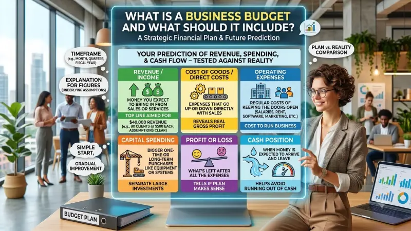 what is a business budget and what should it include