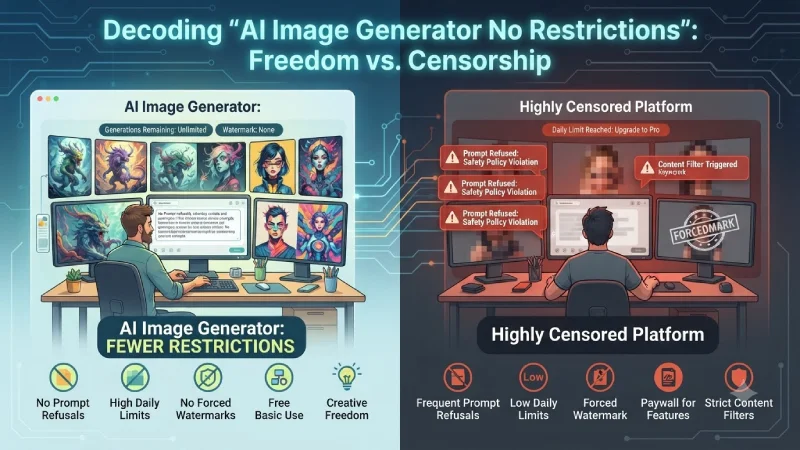 what people mean by “ai image generator no restrictions”
