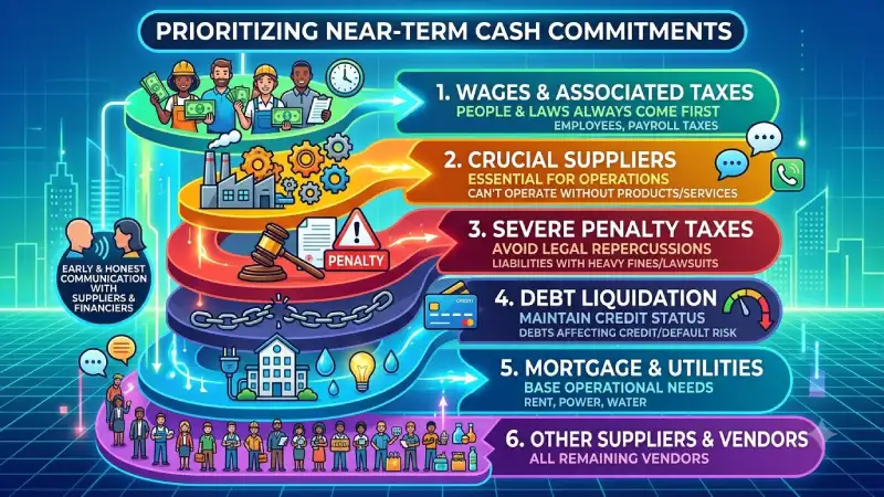 which near-term cash commitments take priority